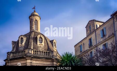 Die Kuppel des Amphitheaters Saint Come war der erste Anatomieraum der Medizinischen Fakultät von Montpellier. Erbaut im 18th. Jahrhundert nach Plänen von Jean Antoine Giral. Monument Historique. Stockfoto