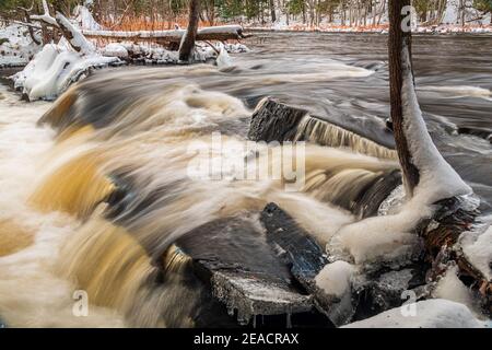 Cordova Falls Conservation Area Crowe River Cordova Lake Peterborough County Ontario, Kanada Stockfoto