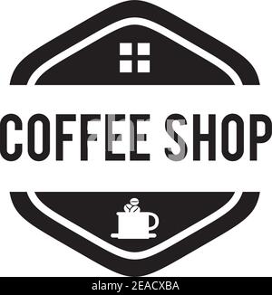 Café-Logo Design Vektor Illustration Vorlage Stock Vektor