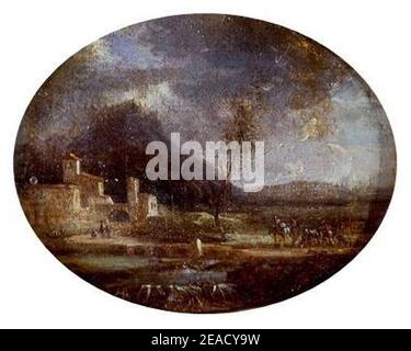 Nicolas antoine taunay - Paisagem romana. Stockfoto