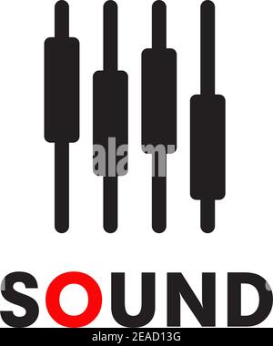 Musik Sound App Logo Design Vektor Illustration Vorlage Stock Vektor