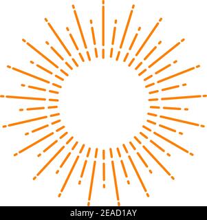 Einfache Sun Logo Symbol Design Vektor Illustration Vorlage Stock Vektor