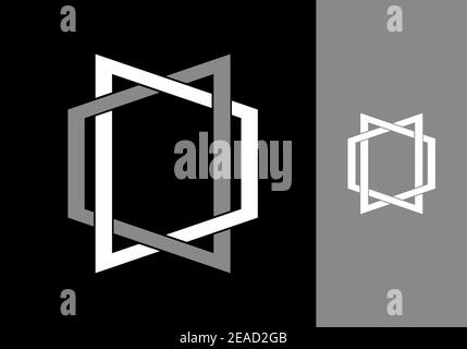 Doppelte Form von Trapez-Design Stock Vektor