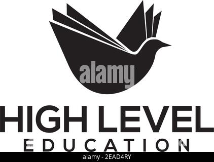 Fliegende Buch Symbol Logo Design Vektor Illustration Vorlage Stock Vektor