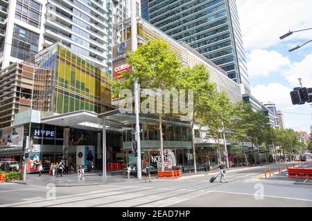 World Square gemischte Nutzung Entwicklung von Geschäften und Büros in Stadtzentrum von Sydney, NSW, Australien Stockfoto