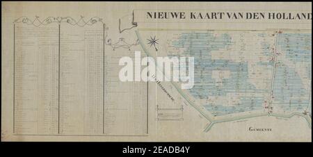 Nieuwe kaart van den Hollandschen Ankeveenschen polder West-zuidwesten boven. Ingevolge het reglement van de Staten van Holland en Westfriesland in dato 11 maart 1778 op de ontginning, gearr, Stockfoto