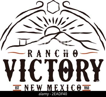 Ranch Logo Design Symbol Vektor Vorlage Stock Vektor