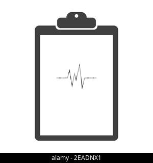 Vektorbild eines Tablets mit Papier auf weißem Hintergrund Stock Vektor