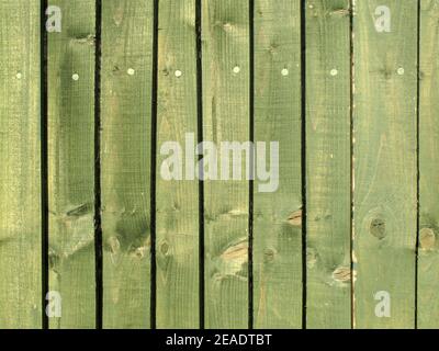 Bemalt grün Holz Planken Zaun Textur Hintergrund, Stock Foto Bild Stockfoto