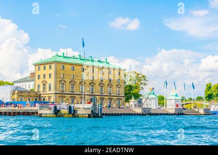 Dahlerup's Port Authority Building mit den beiden Königlichen Pavillons in Kopenhagen, Dänemark Stockfoto