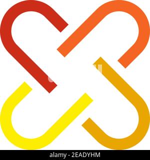 X Buchstabe anfängliches Logo Design Inspiration Vektor Vorlage Stock Vektor