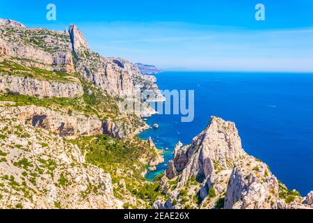 Calanque Sugiton bei Les Calanques Nationalpark in Frankreich Stockfoto