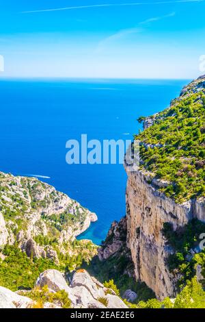 Calanque d'en vau im Nationalpark Les Calanques in Frankreich Stockfoto