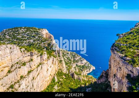 Calanque d'en vau im Nationalpark Les Calanques in Frankreich Stockfoto