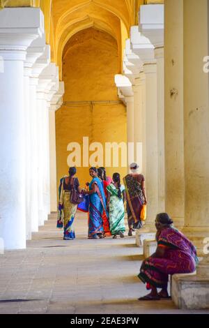 Thirumalai Nayakkar Mahal, Thirumalai Nayak Palace, Madurai, Indien Stockfoto