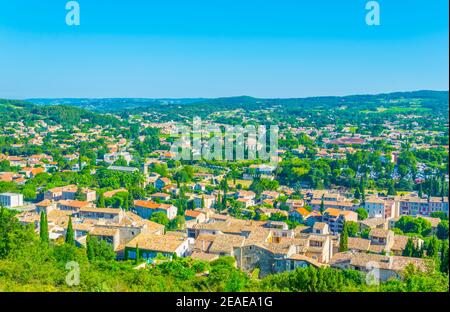 Luftaufnahme von Vaison-la-Romaine in Frankreich Stockfoto