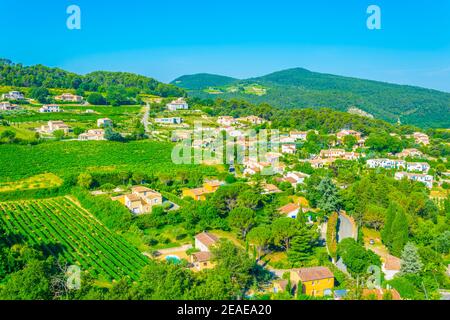 Luftaufnahme von Vaison-la-Romaine in Frankreich Stockfoto