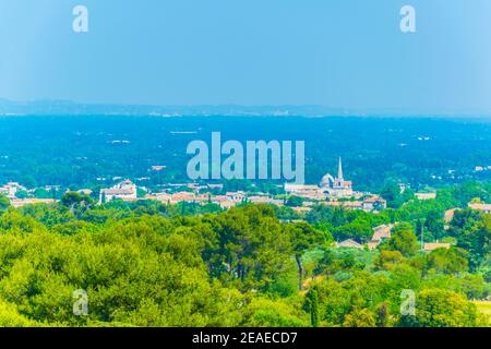 Luftaufnahme von Saint Remy en Provence, Frankreich Stockfoto