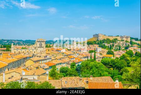 Fort Saint Andre und Stiftskirche unserer Dame in Villeneuve les Avignon in Frankreich Stockfoto