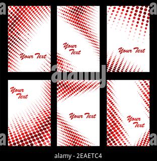 Set von Visitenkarten im abstrakten Stil Stock Vektor