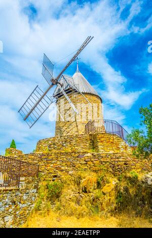 El Moli de Cotlliure - Windmühle in der französischen Stadt Collioure Stockfoto