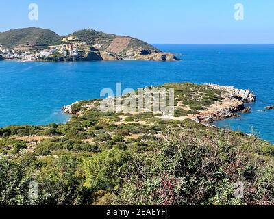 Blick auf die wunderschöne Gegend von Bali außerhalb von Rethymno Stockfoto