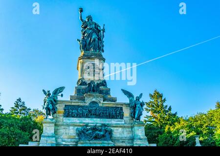 Niederwalddenkmal bei Rüdesheim am Rhein in Deutschland Stockfoto