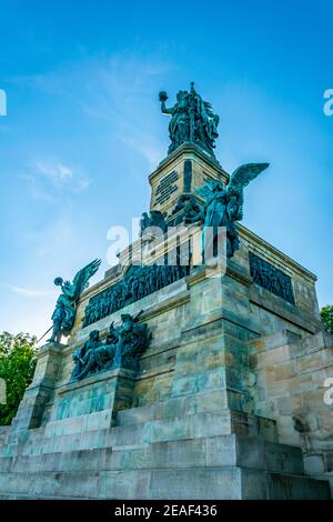 Niederwalddenkmal bei Rüdesheim am Rhein in Deutschland Stockfoto