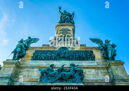 Niederwalddenkmal bei Rüdesheim am Rhein in Deutschland Stockfoto