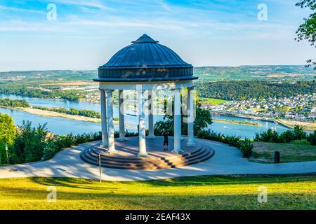 Niederwaldtempel bei Rüdesheim am Rhein in Deutschland Stockfoto