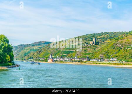 Schloss Pfalzgrafenstein, das früher als Zollkontrolle am Rhein bei Kaub diente Stockfoto