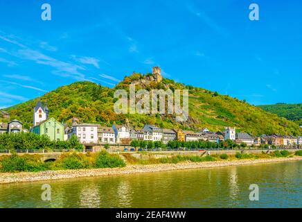 Kaub Stadt am Rhein, Deutschland Stockfoto