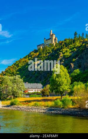 Marksburg in Deutschland Stockfoto