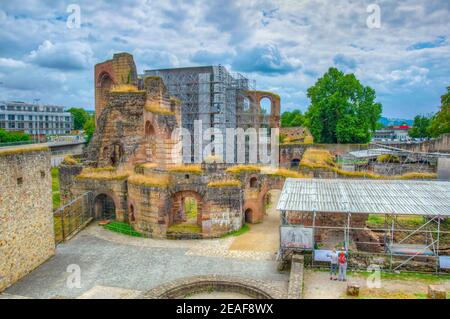 Ruinen der Kaiserthermen in Trier Stockfoto