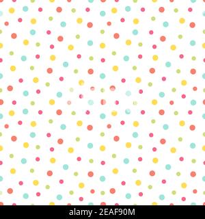 Nahtlose Muster mit Farben Polka Punkt Stock Vektor