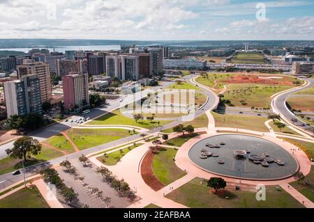 Luftaufnahme des Pilotplans von Brasilia City Stockfoto