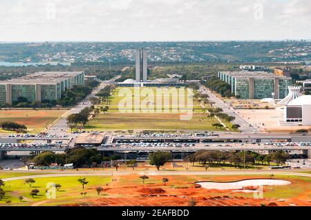 Luftaufnahme des Pilotplans von Brasilia City Stockfoto