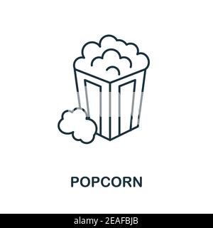 Popcorn-Symbol. Einfaches Element aus der Kinokollektion. Creative Popcorn Icon für Webdesign, Vorlagen, Infografiken und vieles mehr Stock Vektor