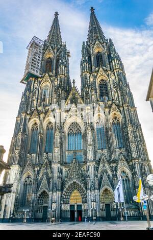 Detail des Kölner Doms Stockfoto