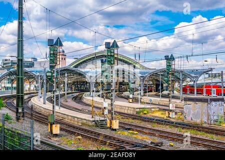 Bahnhof in Köln Stockfoto