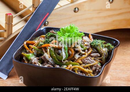 Yakisoba japanische Küche Stockfoto