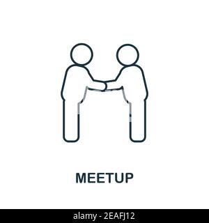 Meetup-Symbol. Einfaches Element aus der Sammlung des Geschäftsmanagements. Creative Meetup-Symbol für Webdesign, Vorlagen, Infografiken und mehr Stock Vektor