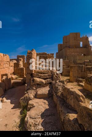 Theater in der alten römischen Stadt, Tripolitania, Sabratha, Libyen Stockfoto