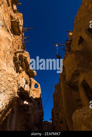 Alte Ksar mit Getreidespeicher, Tripolitanien, Nalut, Libyen Stockfoto