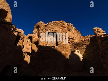 Alte Ksar mit Getreidespeicher, Tripolitanien, Nalut, Libyen Stockfoto