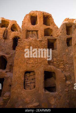 Alte Ksar mit Getreidespeicher, Tripolitanien, Nalut, Libyen Stockfoto