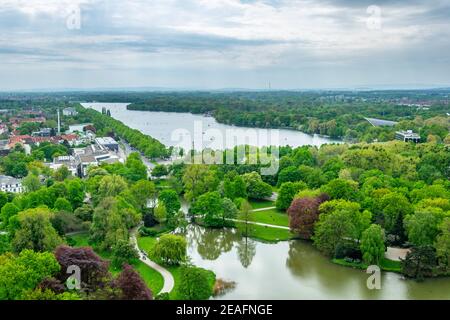 Luftaufnahme Maschsee in Hannover, Deutschland Stockfoto