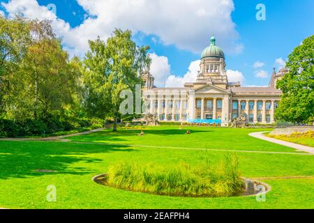 Ansicht des hanseatischen Gerichtsgebäudes in Hamburg, Deutschland. Stockfoto