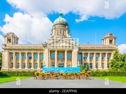 Ansicht des hanseatischen Gerichtsgebäudes in Hamburg, Deutschland. Stockfoto