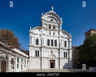 Fassade der Kirche Chiesa di San Zaccaria, Venedig, Venetien, Italien Stockfoto